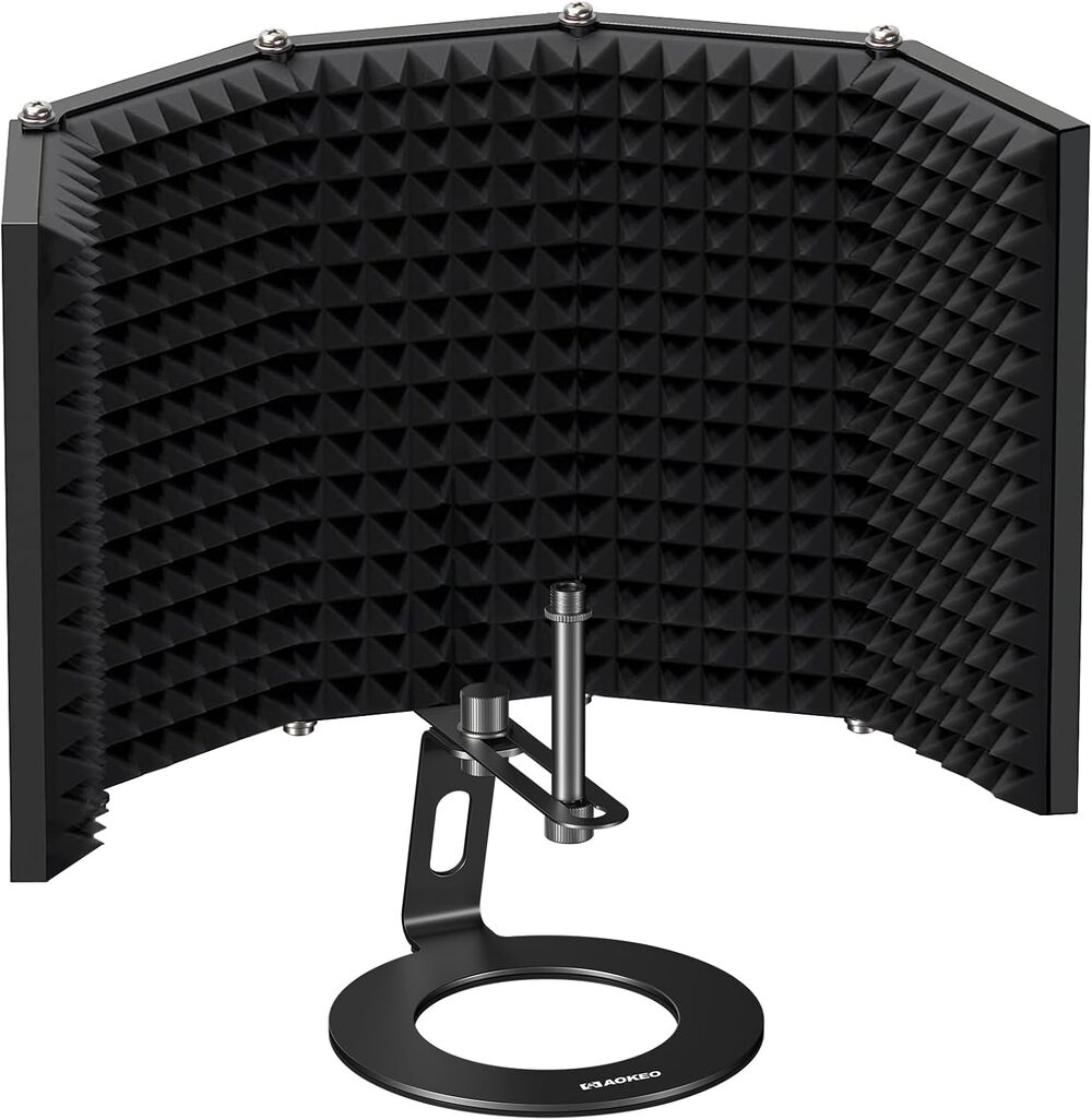 Aokeo Microphone Isolation Shield Foldable Reflection Filter